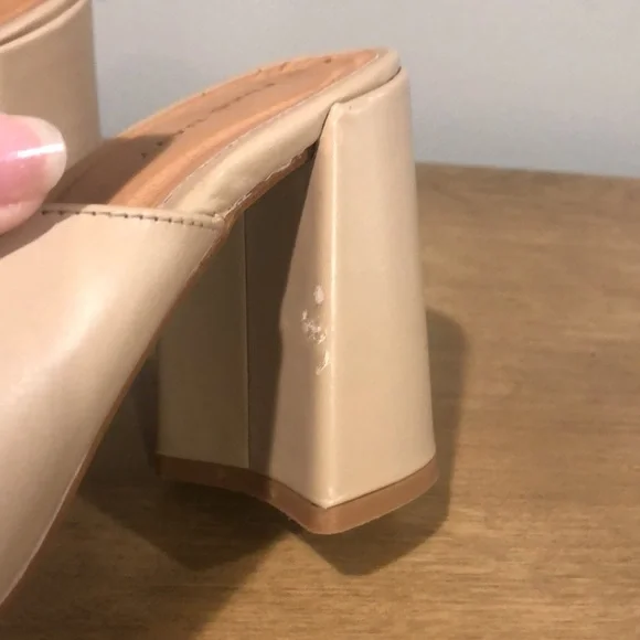 Pure Navy tam block mule heels - Picture 4 of 7